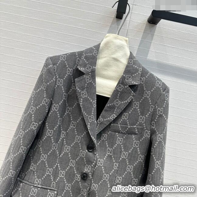 Top Design Gucci GG Jacket G8716 Grey 2024