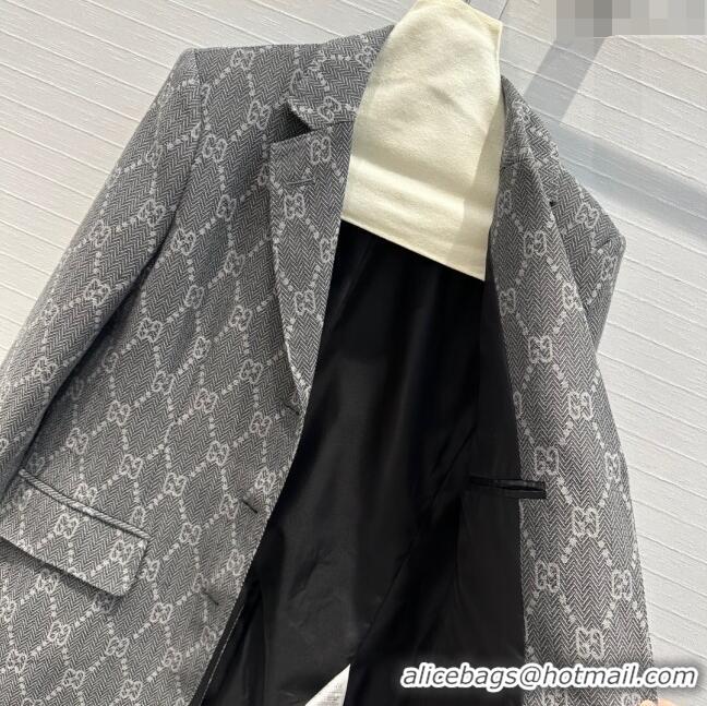 Top Design Gucci GG Jacket G8716 Grey 2024