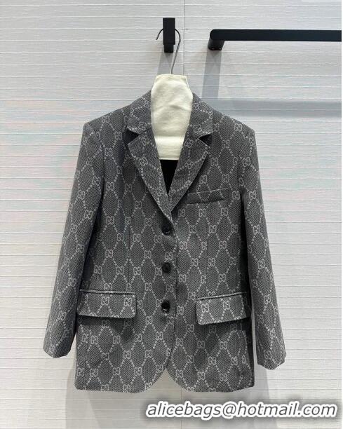 Top Design Gucci GG Jacket G8716 Grey 2024