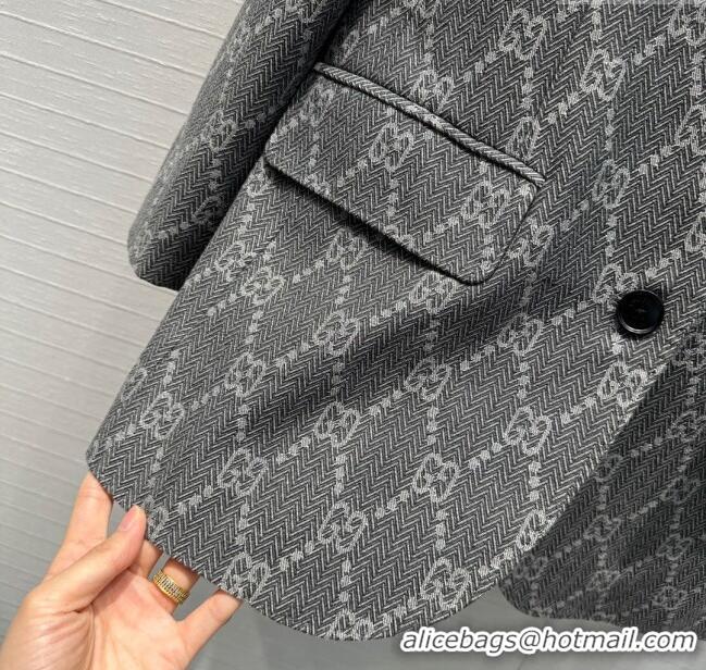 Top Design Gucci GG Jacket G8716 Grey 2024