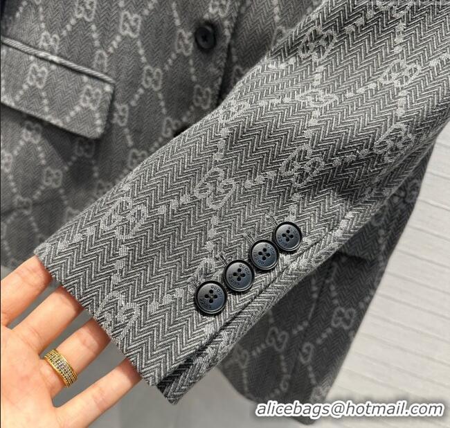 Top Design Gucci GG Jacket G8716 Grey 2024