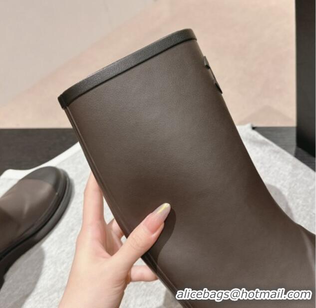 Shop Duplicate Chanel Rubber High Rain Boots Grey 817012