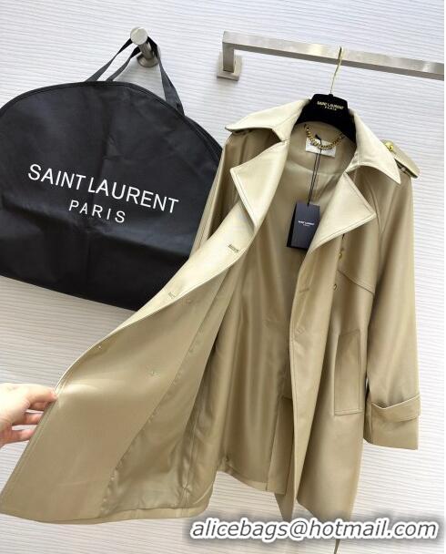 Pretty Style Saint Laurent Trench Coat S8802 Khaki 2024