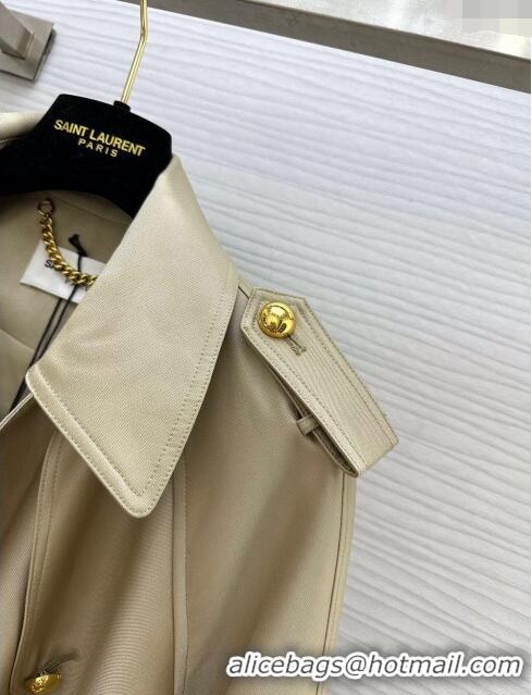 Pretty Style Saint Laurent Trench Coat S8802 Khaki 2024