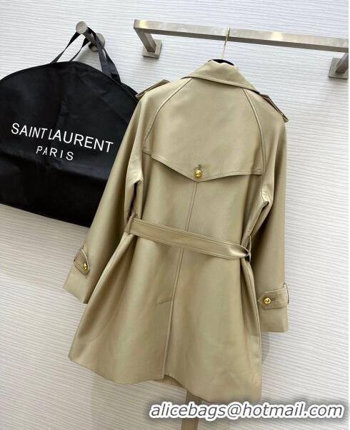 Pretty Style Saint Laurent Trench Coat S8802 Khaki 2024