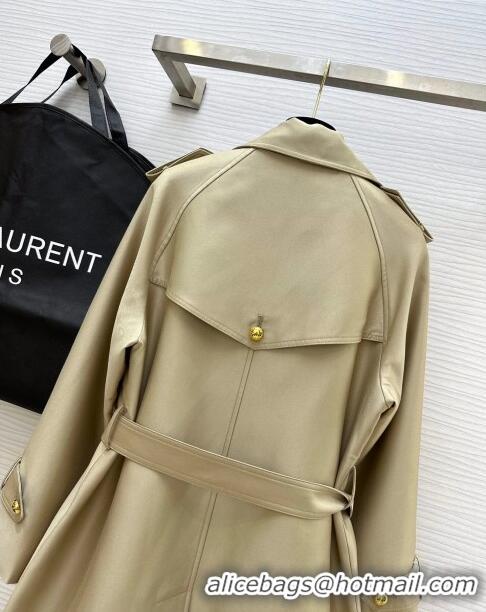 Pretty Style Saint Laurent Trench Coat S8802 Khaki 2024