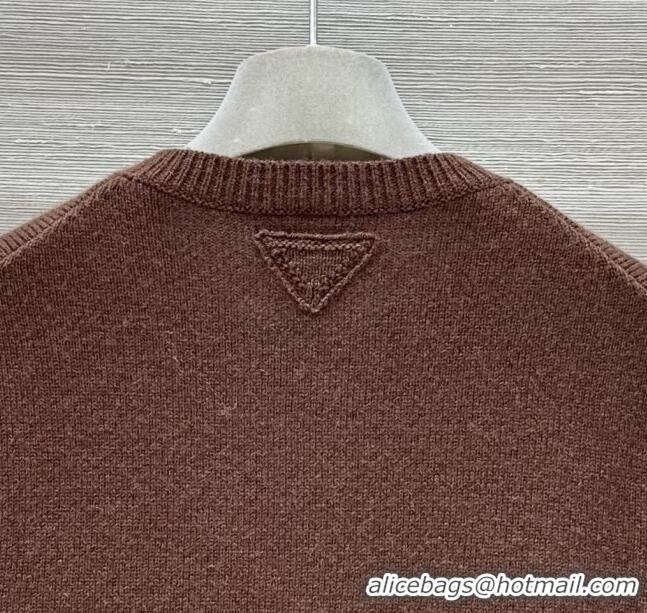 Buy Inexpensive Prada Cashmere Cardigan P8808 Coffee 2024