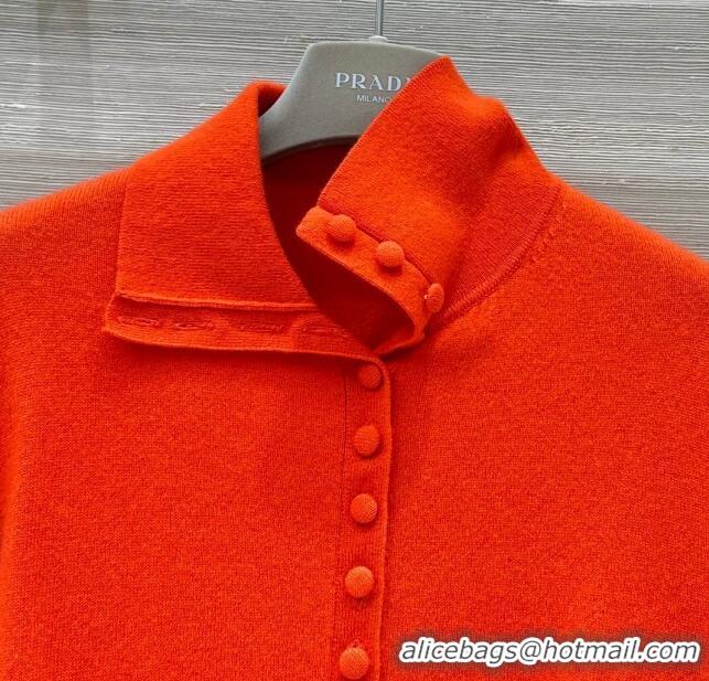 Buy Cheapest Prada Cashmere Cardigan P8809 Red 2024