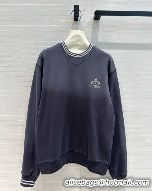 Top Design Prada Cotton Sweatershirt P8818 Grey 2024