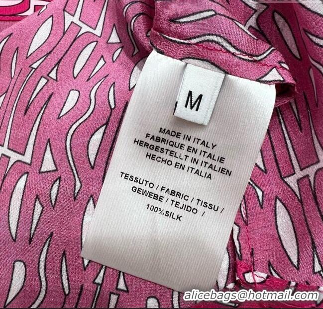 Top Quality Dior Silk Shirt D8812 Pink 2024