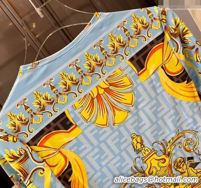 ​Top Quality Versace x Fendi Long Sleeve Swimwear 0709 Blue 2024