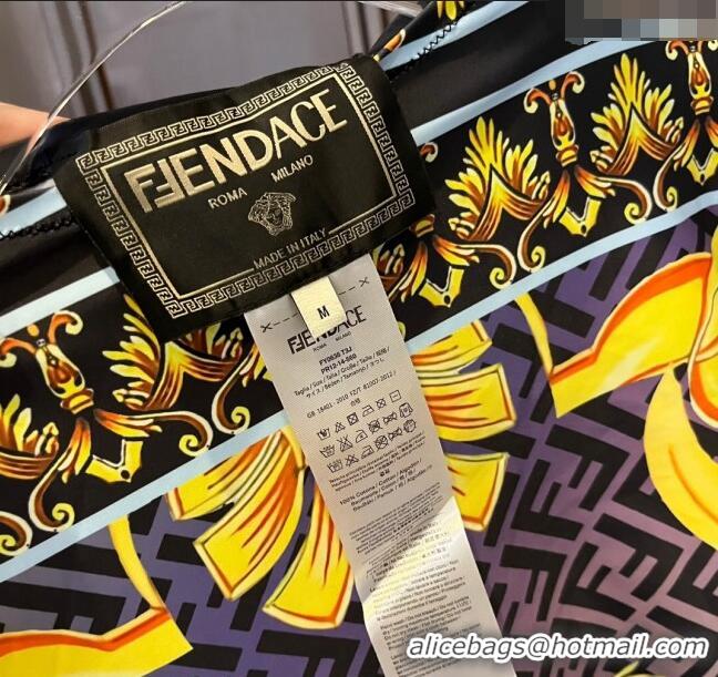 ​Good Taste Versace x Fendi Long Sleeve Swimwear 0709 Purple/Green 2024