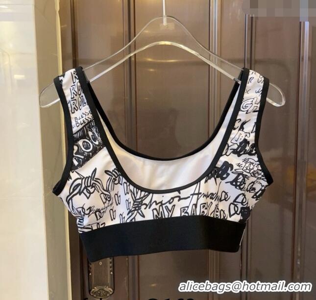 Buy New Cheap Dolce & Gabbana DG Print Yoga Activewear Set 0709 White 2024