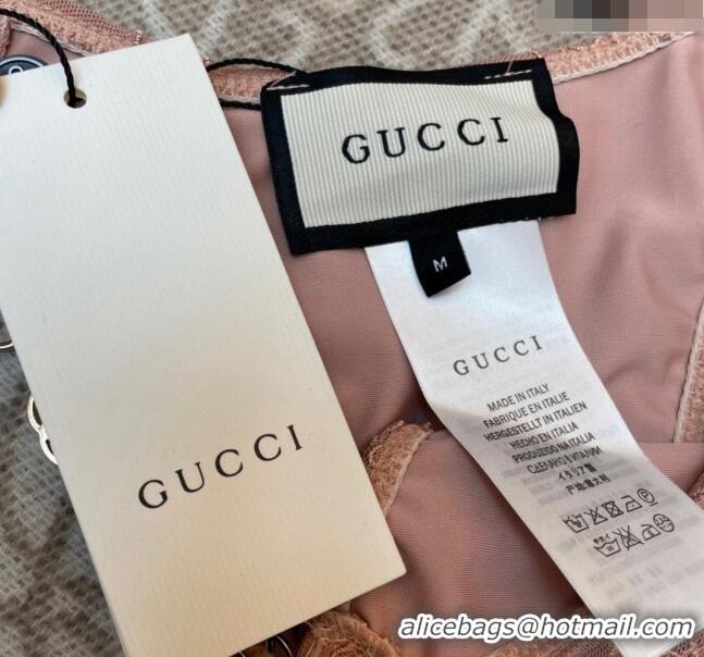 ​Unique Style Gucci GG Mesh Swimwear 0709 Nude Pink 2024