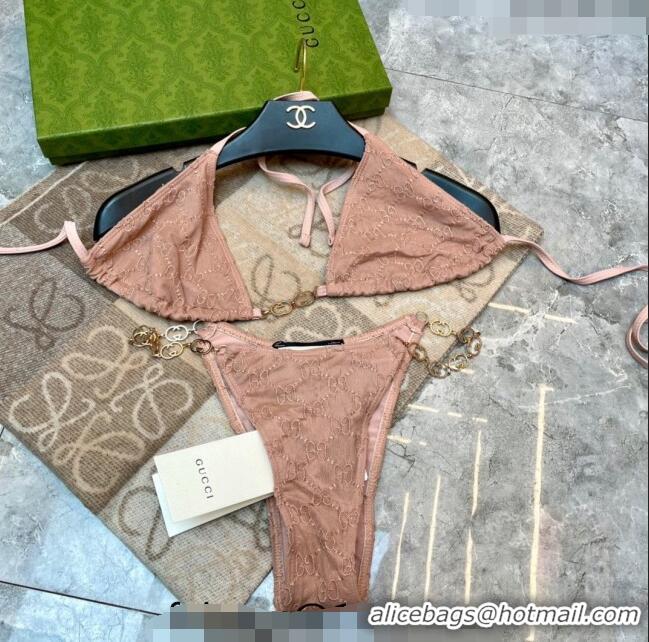 ​Unique Style Gucci GG Mesh Swimwear 0709 Nude Pink 2024