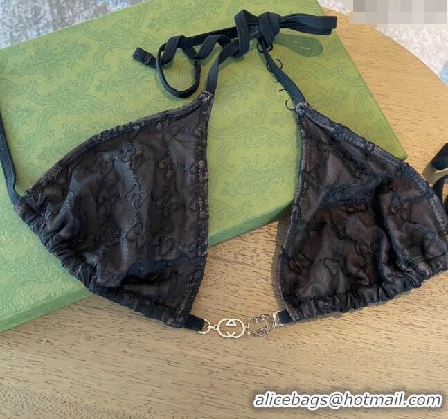 Good Looking Gucci GG Mesh Swimwear 0709 Black 2024