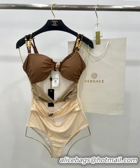 ​Top Quality Versace Swimwear with Metal-Charm Charm 0709 Light Beige 2024