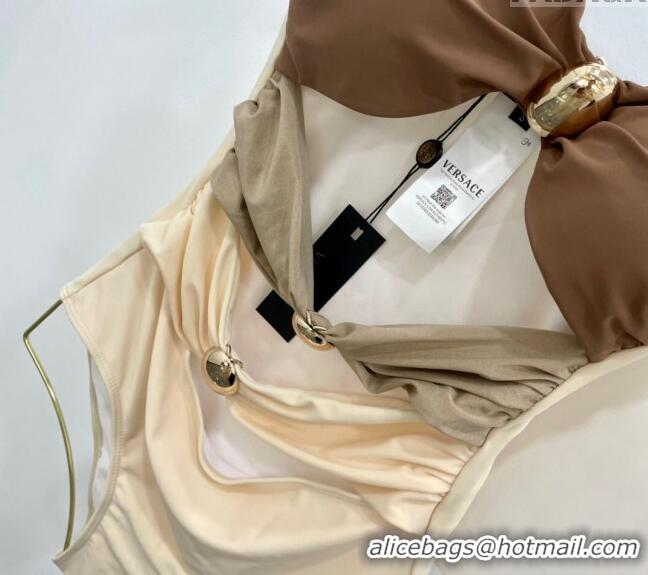 ​Top Quality Versace Swimwear with Metal-Charm Charm 0709 Light Beige 2024