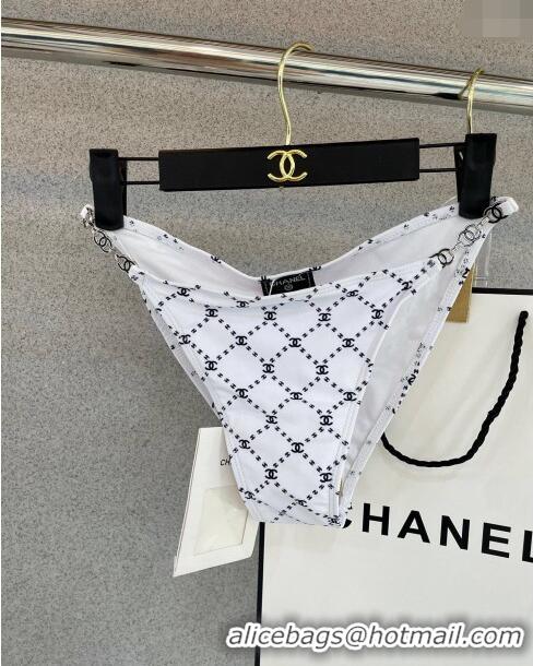 ​Good Looking Chanel Swimwear with Quilted CC with Chain 0729 White 2024