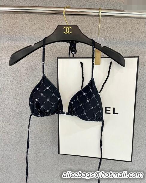 Top Quality Chanel Swimwear with Quilted CC with Chain 0729 Black 2024