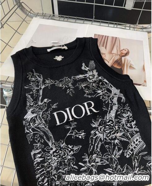 Buy Cheapest Dior Vest with embroidery 0729 Black 2024