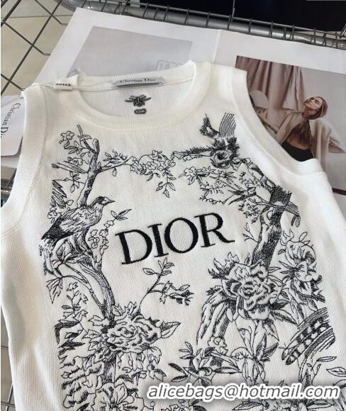 Luxurious Dior Vest with embroidery 0729 White 2024