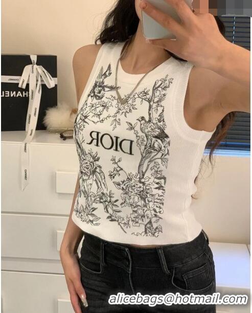 Luxurious Dior Vest with embroidery 0729 White 2024