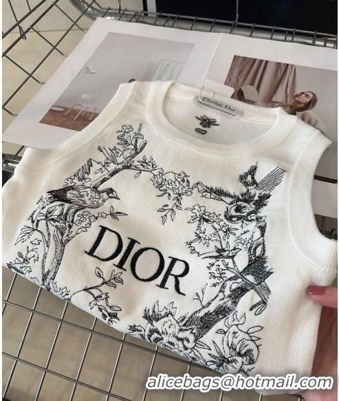 Luxurious Dior Vest with embroidery 0729 White 2024