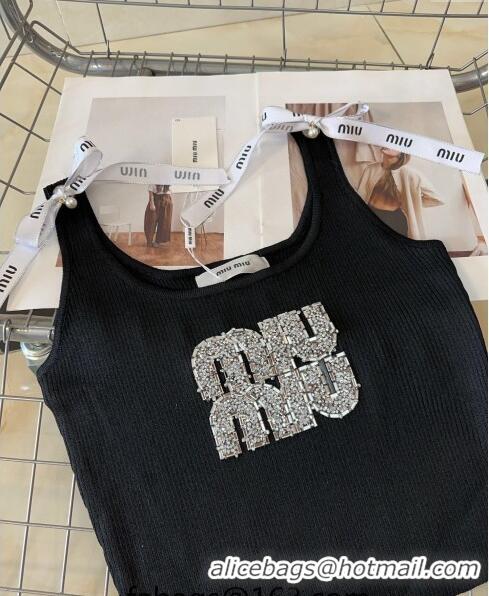 Well Crafted Miu Miu Vest with Strass 0729 Black 2024