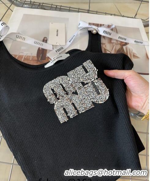 Well Crafted Miu Miu Vest with Strass 0729 Black 2024