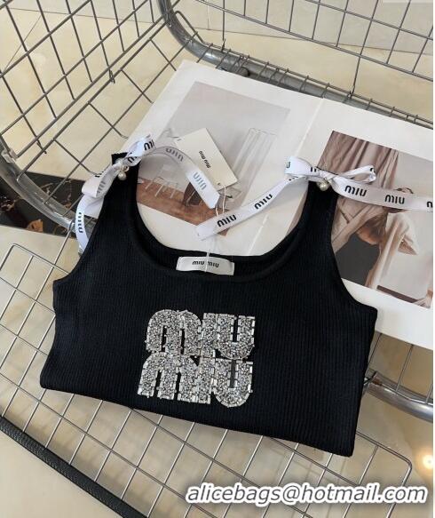 Well Crafted Miu Miu Vest with Strass 0729 Black 2024