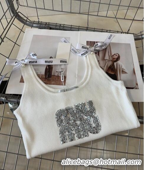 Trendy Design Miu Miu Vest with Strass 0729 White 2024