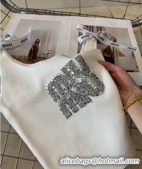 Trendy Design Miu Miu Vest with Strass 0729 White 2024