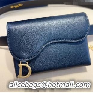 New Arrivals Dior Calfskin Saddle Pouch belt 2cm 0820 Black 2024