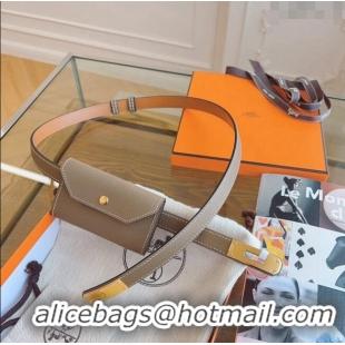 Buy Classic Hermes Kelly Pocket 18 Pouch belt 0820 Grey 2024