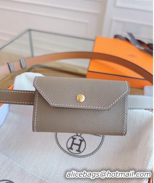 Buy Classic Hermes Kelly Pocket 18 Pouch belt 0820 Grey 2024