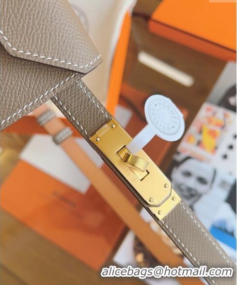 Buy Classic Hermes Kelly Pocket 18 Pouch belt 0820 Grey 2024