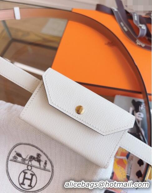 Buy Discount Hermes Kelly Pocket 18 Pouch belt 0820 White 2024