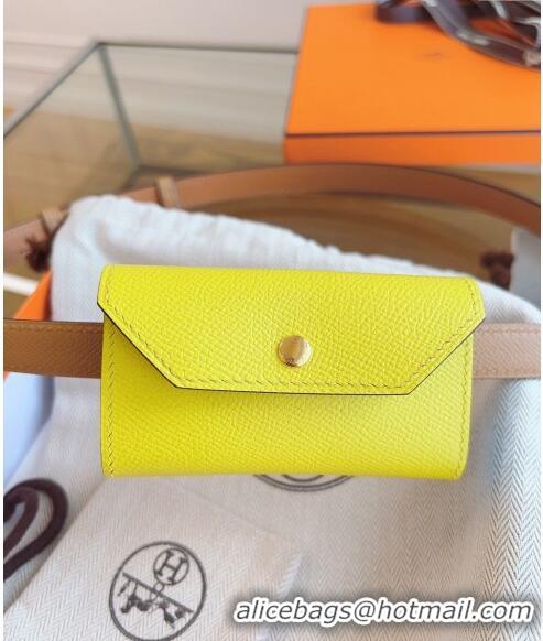 Buy Discount Hermes Bicolor Kelly Pocket 18 Pouch belt H0069 Yellow 2024