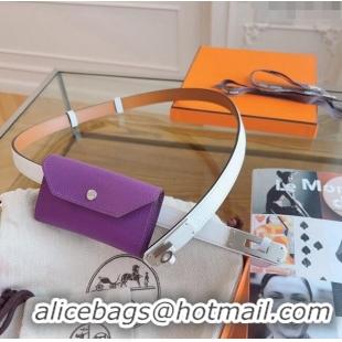 New Release Creation Hermes Bicolor Kelly Pocket 18 Pouch Belt H0069 Purple 2024