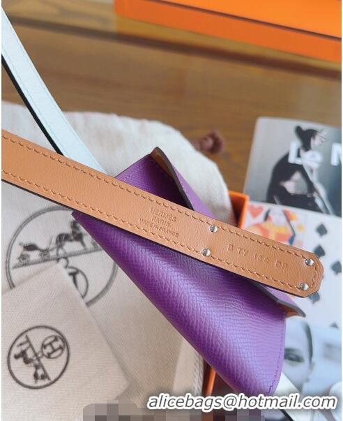 New Release Creation Hermes Bicolor Kelly Pocket 18 Pouch Belt H0069 Purple 2024