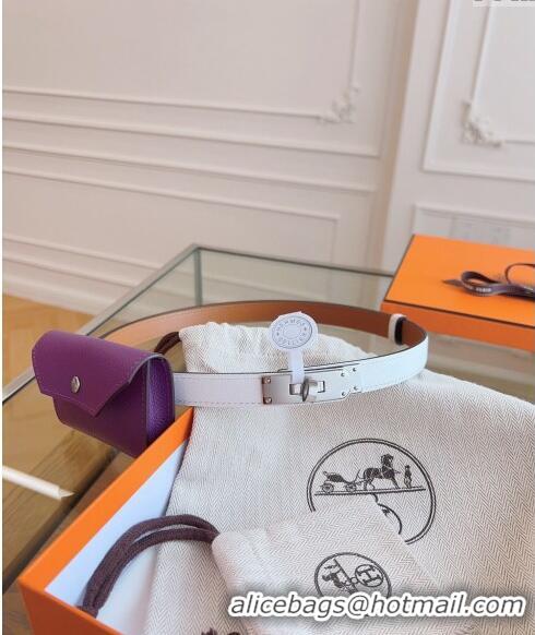 New Release Creation Hermes Bicolor Kelly Pocket 18 Pouch Belt H0069 Purple 2024