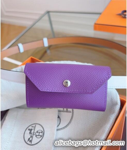 New Release Creation Hermes Bicolor Kelly Pocket 18 Pouch Belt H0069 Purple 2024