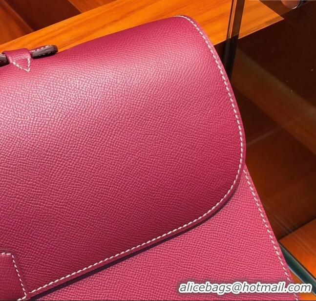 Cheap Hermes Sac a Depeches 38 Briefcase in Epsom Leather H2101 Burgundy 2024 (Full Handmade)