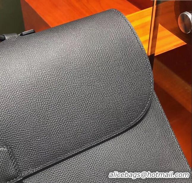 Buy Classic Hermes Sac a Depeches 38 Briefcase in Epsom Leather H2101 Black 2024 (Full Handmade)