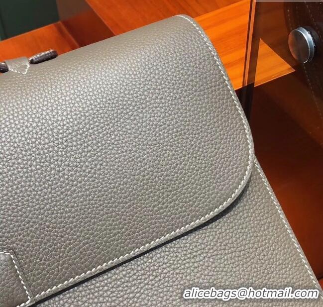 Grade Cheap Hermes Sac a Depeches 38 Briefcase in Togo Leather H2101 Etoupe 2024 (Full Handmade)