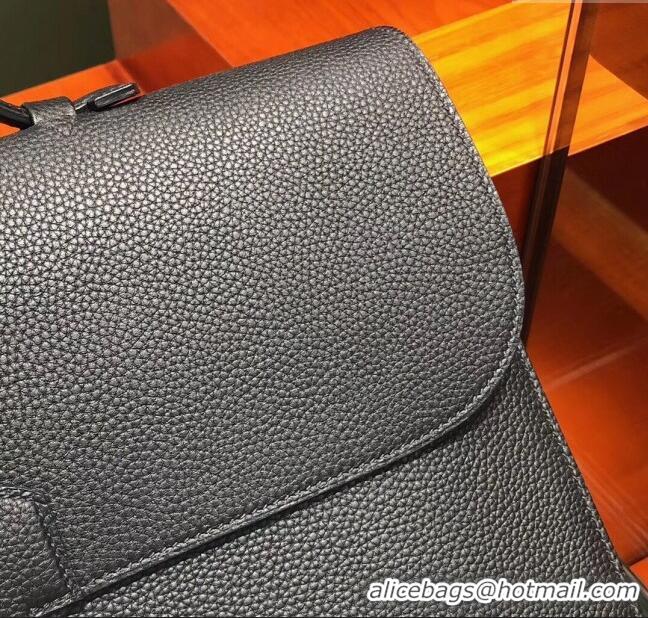 Luxury Classic Hermes Sac a Depeches 38 Briefcase in Togo Leather H2101 Black 2024 (Full Handmade)