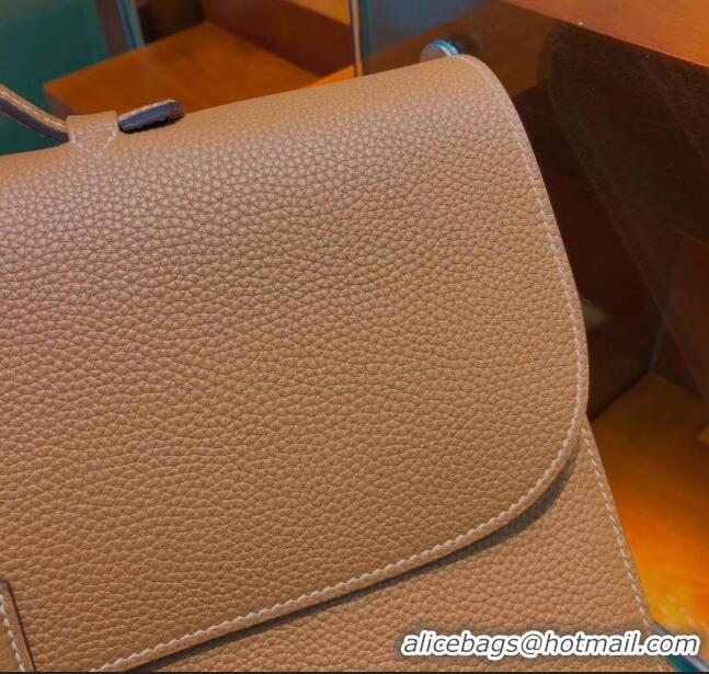 Top Grade Hermes Sac a Depeches 38 Briefcase in Togo Leather H2101 Brown 2024 (Full Handmade)