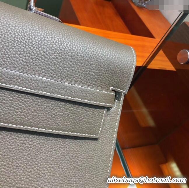 Buy Classic Hermes Kelly 38 Briefcase in Togo Leather H2101 Etoupe 2024 (Full Handmade)