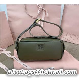 Cheap Design Miu Miu Calf Leather Shoulder Bag 5BC158 Green 2024